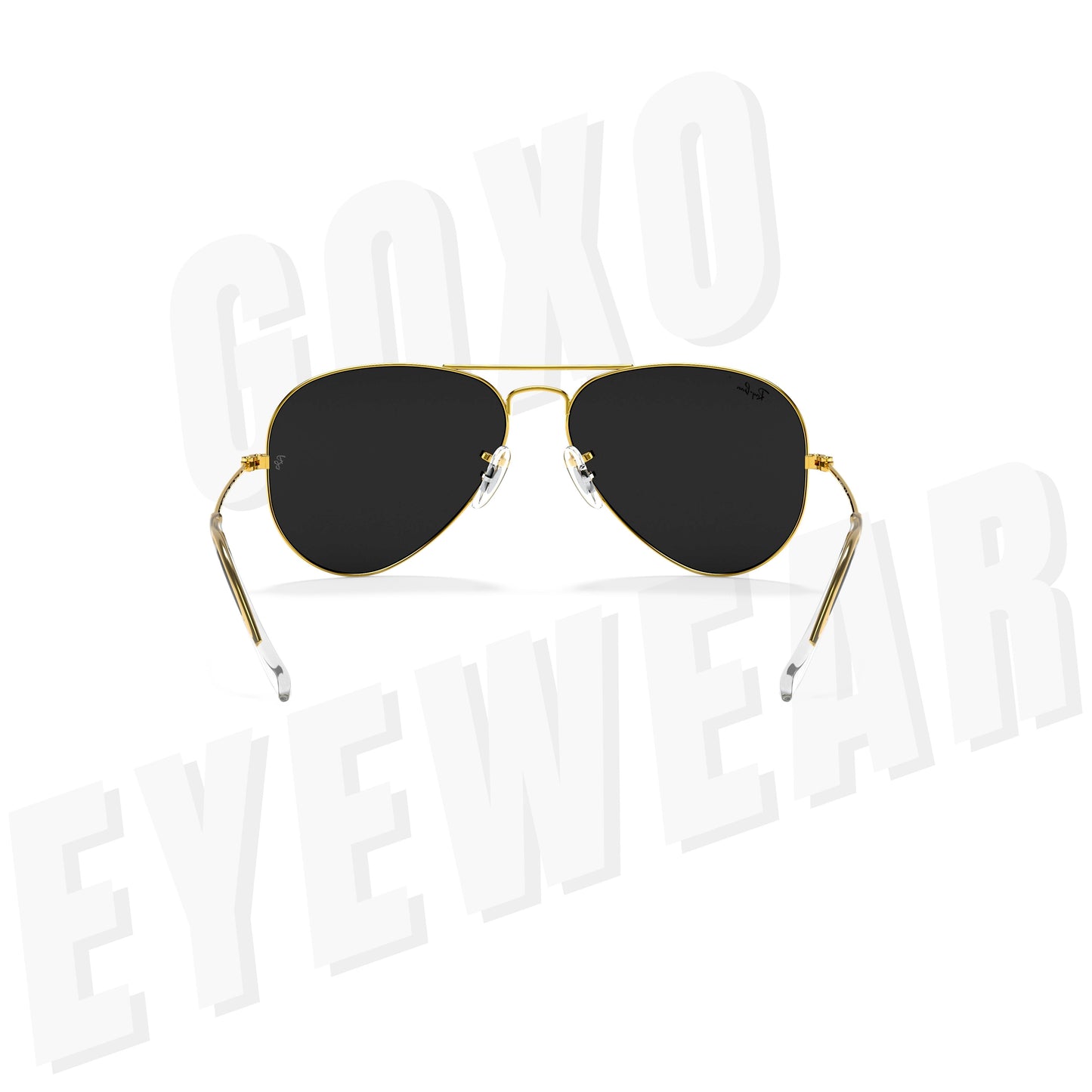 Aviator glass lens golden Medium 426