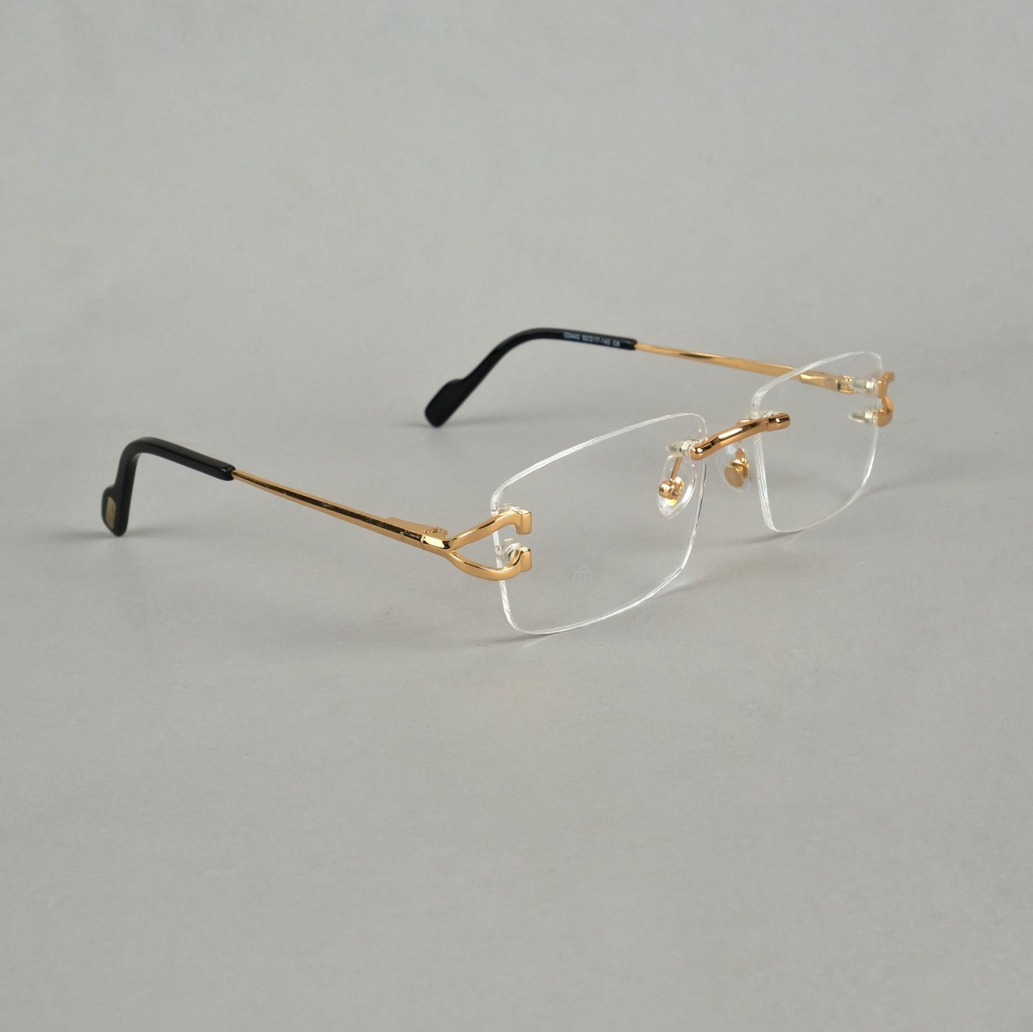 Rimless cartier frames golden 390
