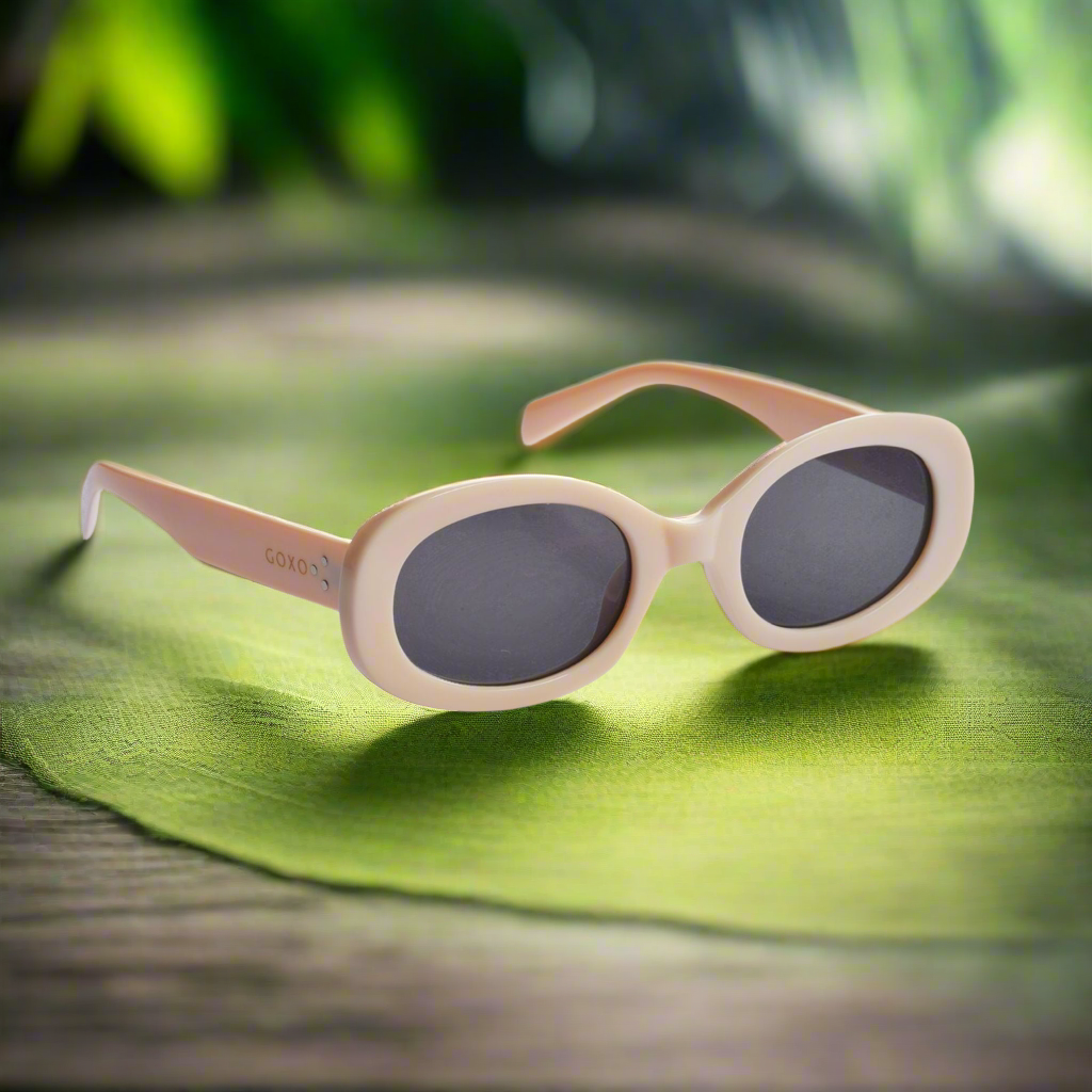 Oval ladies sunglasses beige 222