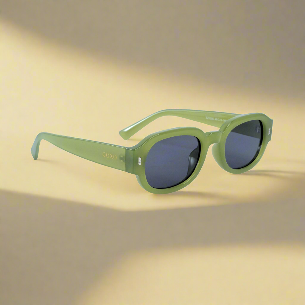 Rectangle oval candy green sunglass 293