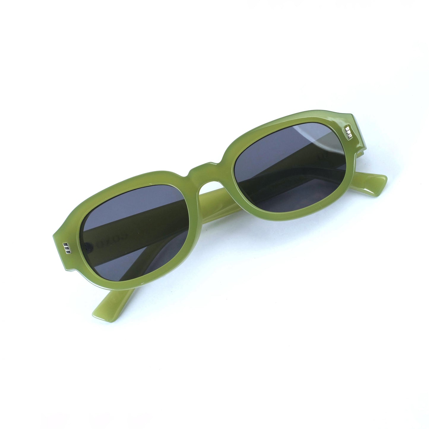Rectangle oval candy green sunglass 293