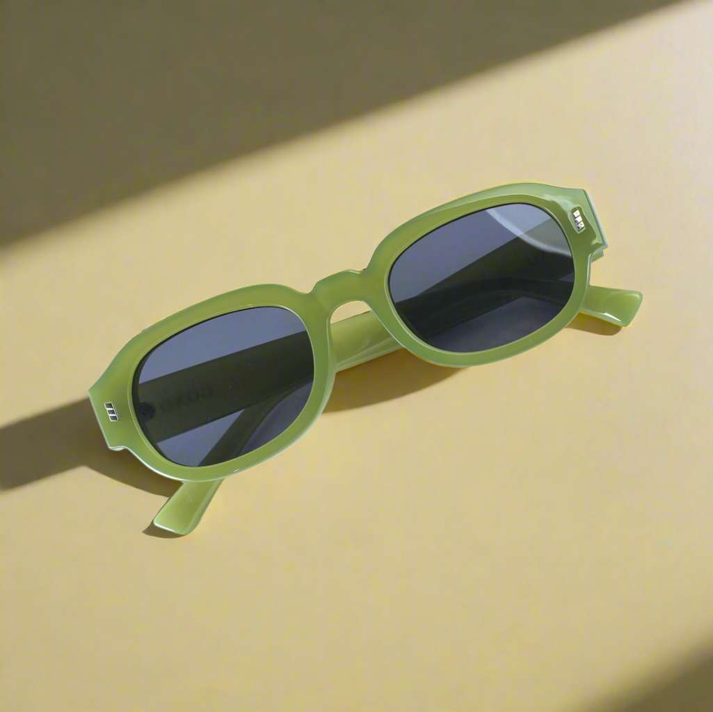 Rectangle oval candy green sunglass 293