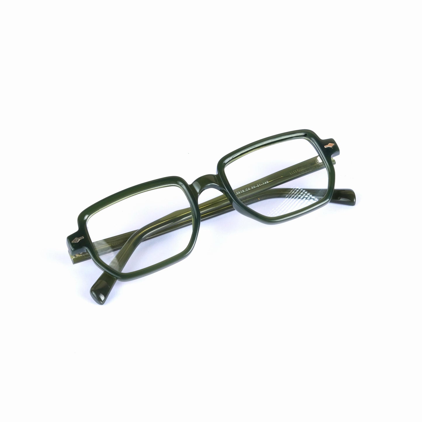 Acetate square-hexa olive frames 388