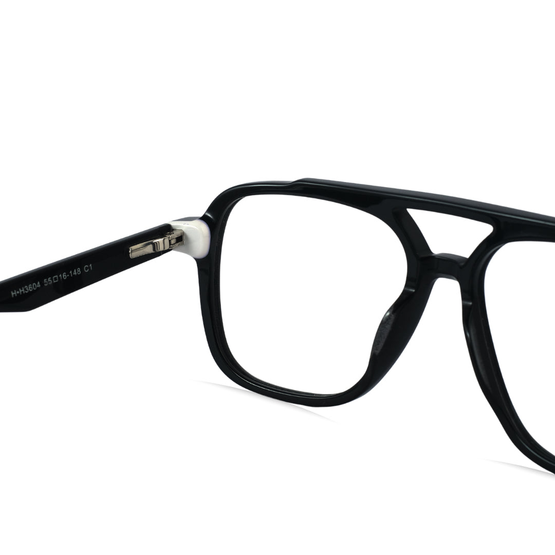 Black clip-on polarized sunglasses