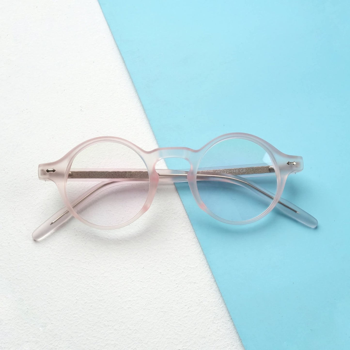 Round Eyeglasses-B51 Icy Peach