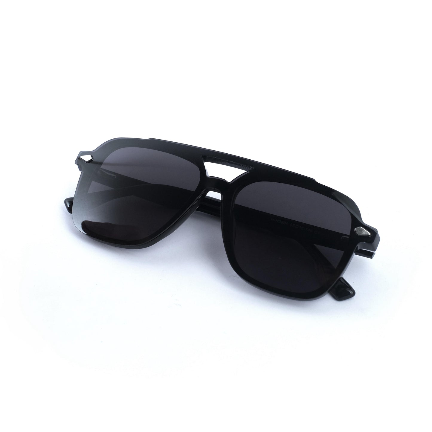 Black clip-on polarized sunglasses