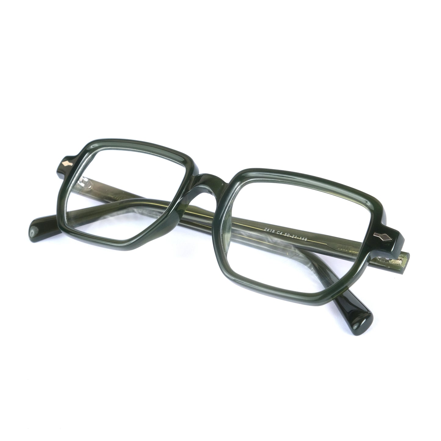 Acetate square-hexa olive frames 388