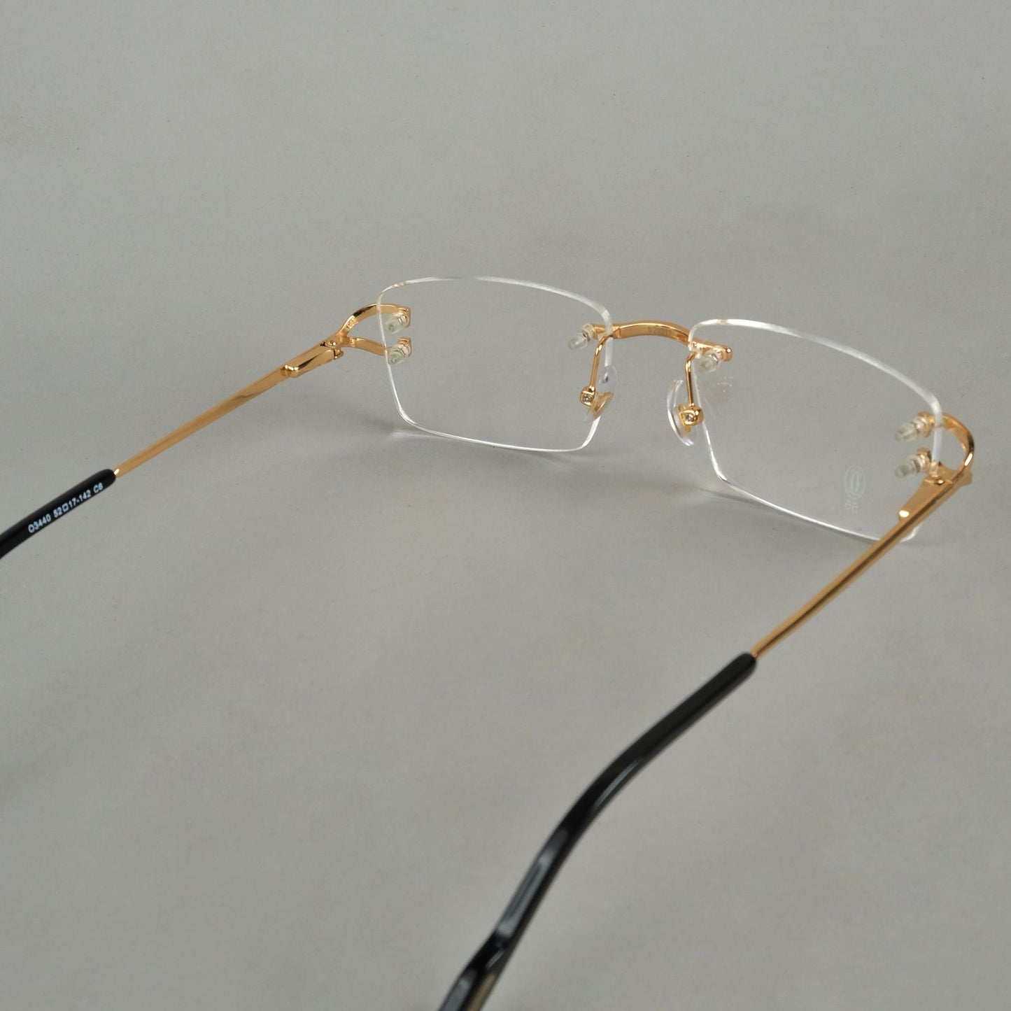 Rimless cartier frames golden 390