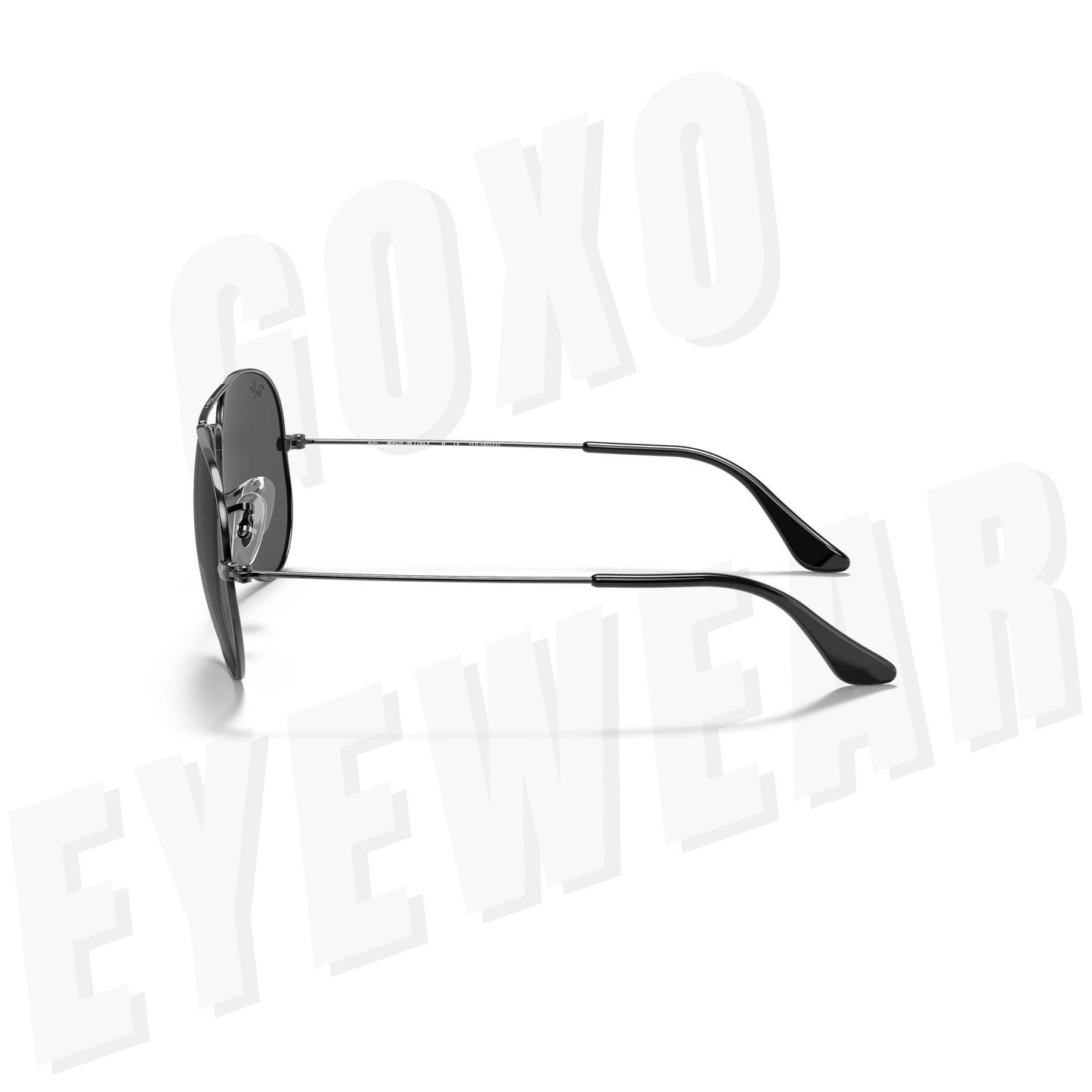 Aviator glass lens gunmetal grey Small 424