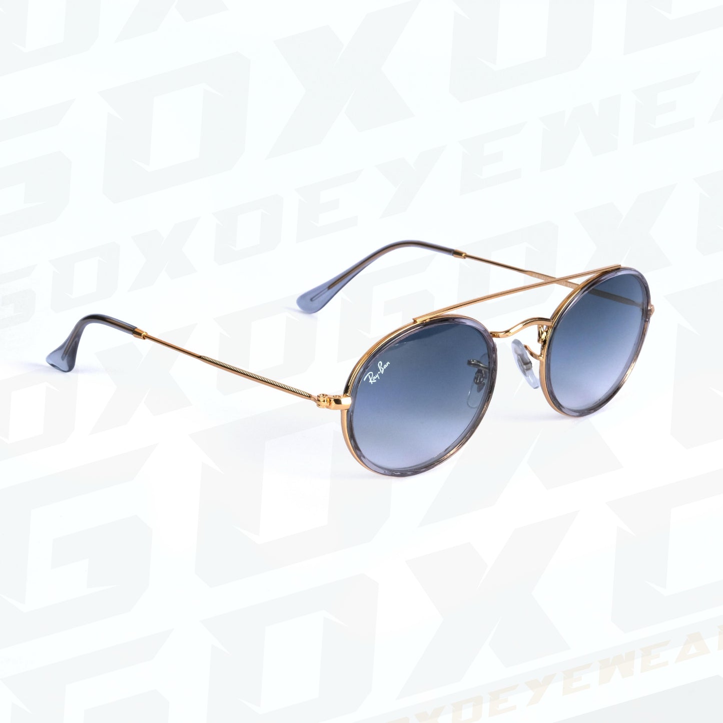 Branded Luxury Oval Blue Shades 360