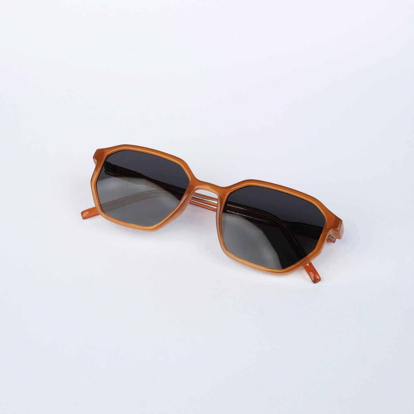 Orange Hexagon Sunglasses 205