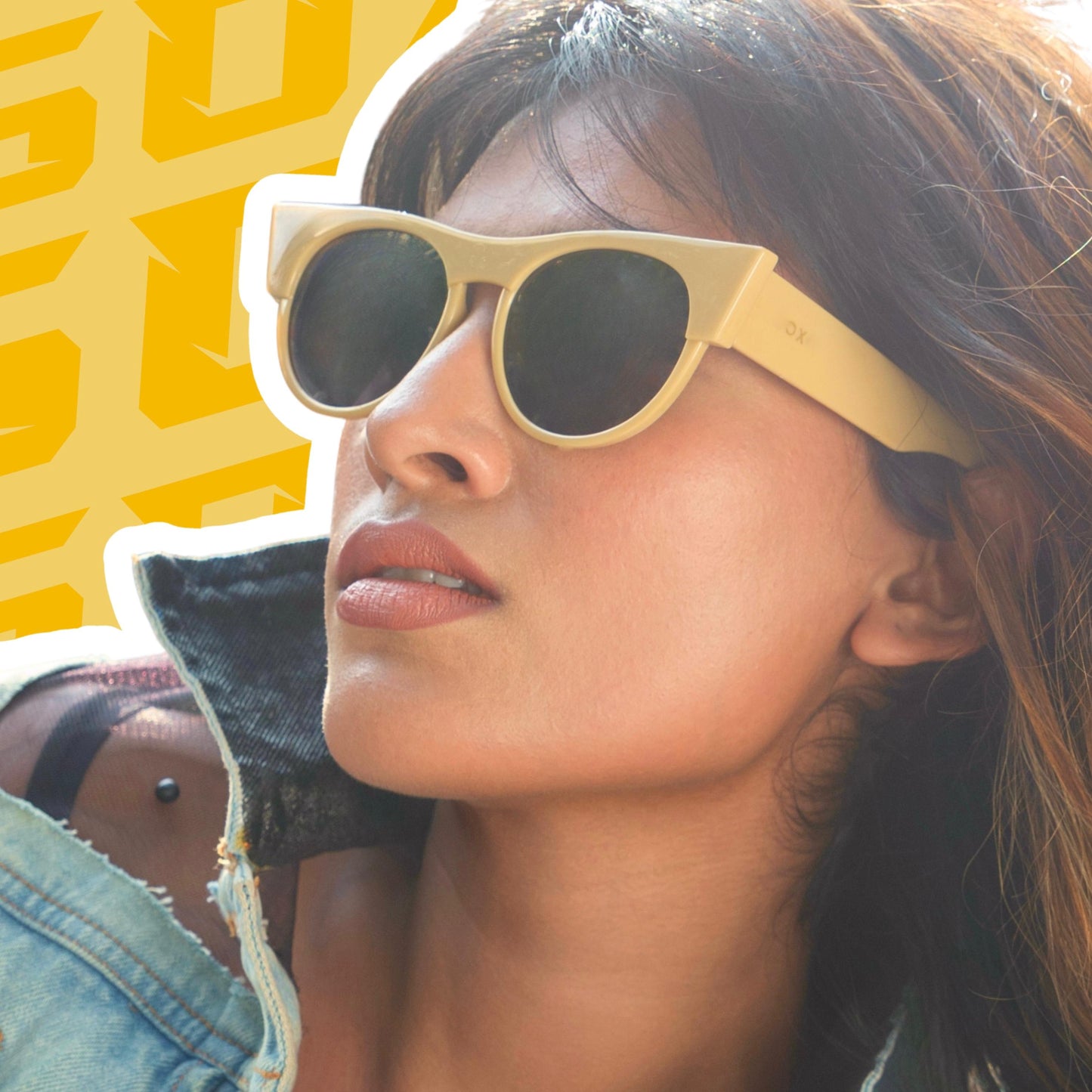 Flat bar cat-eye sunglasses 221