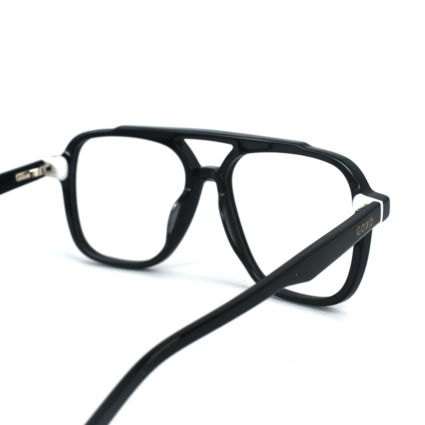 Black clip-on polarized sunglasses