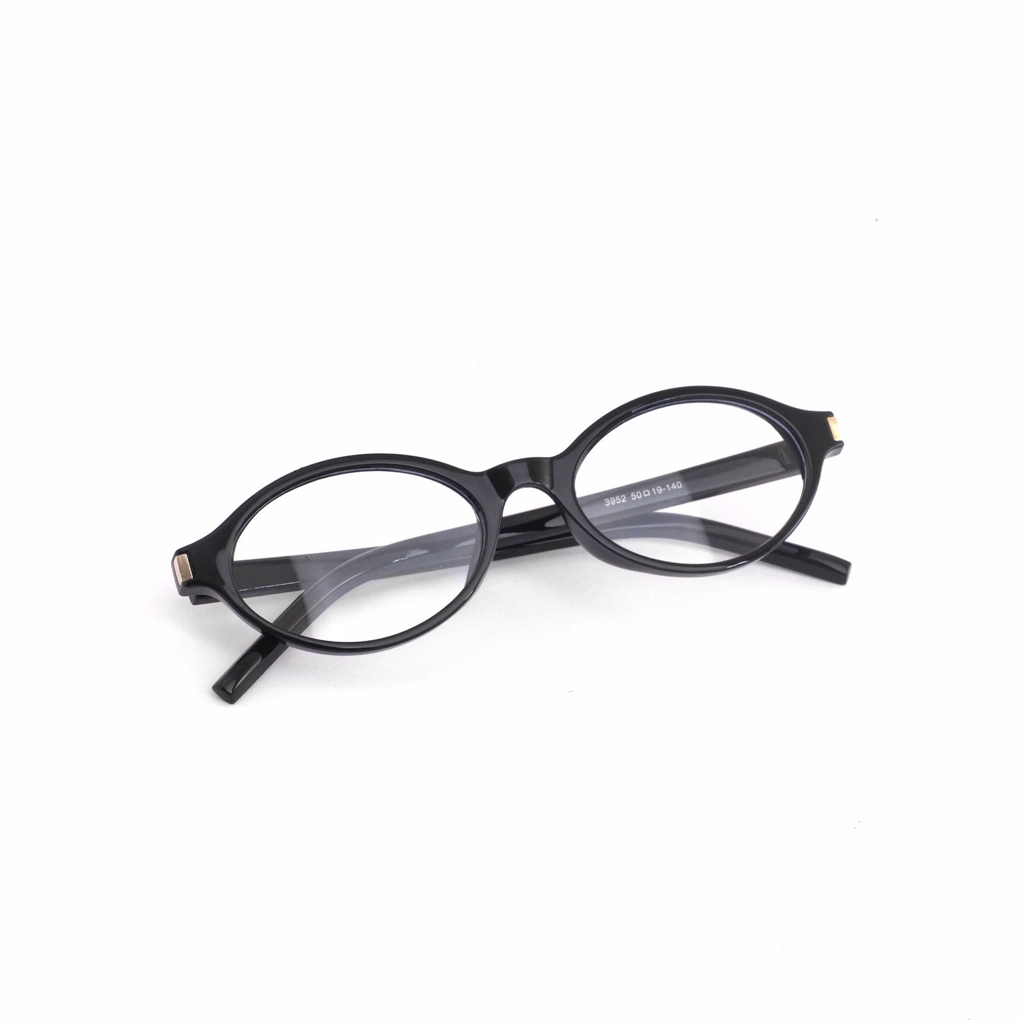 779 Unisex oval black frame