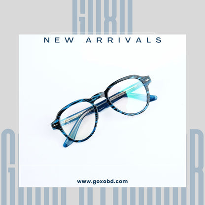 Vintage Aviator-Glossy blue mixed-B9