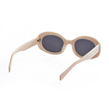 Oval ladies sunglasses beige 222