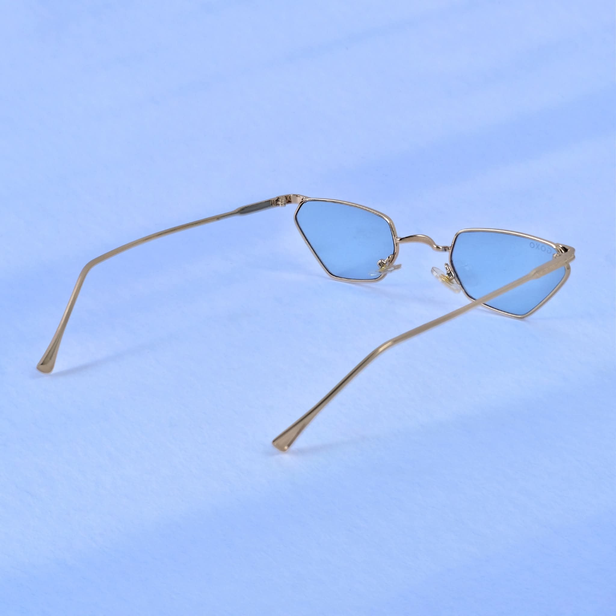 Fashion metal sunglass blue 296