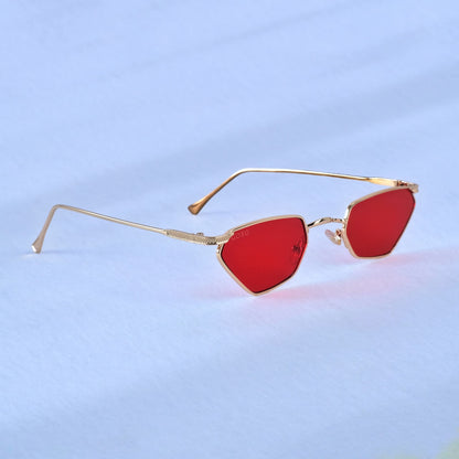 Fashion metal sunglass red 295