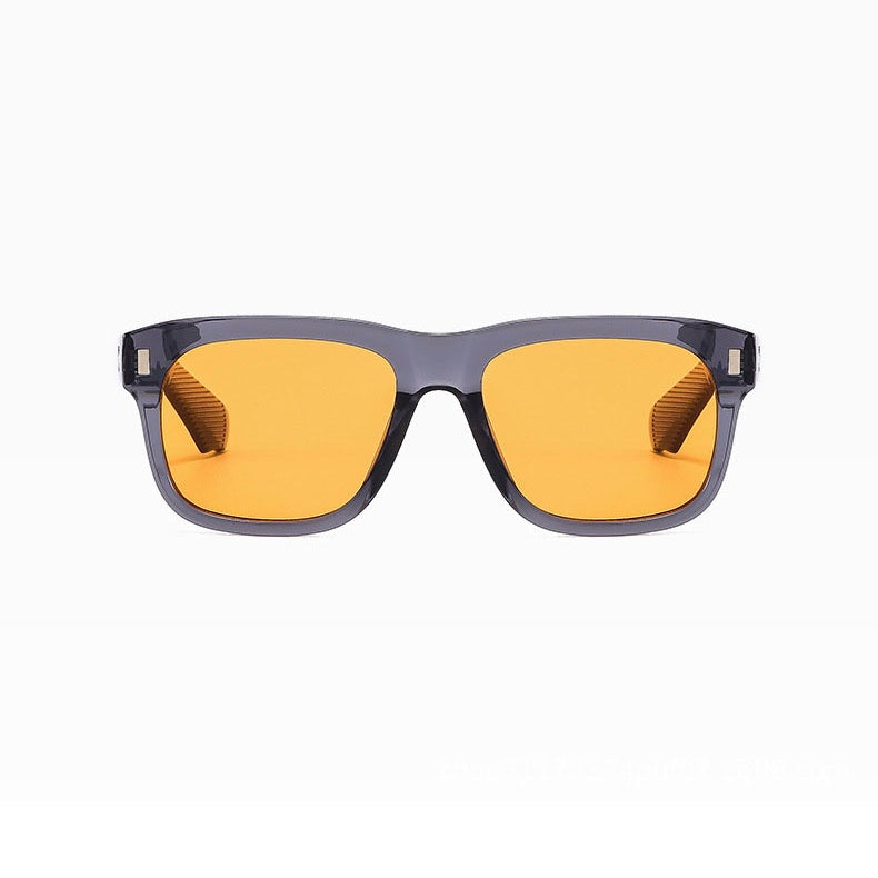 Square grey-orange sunglasses 121