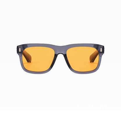 Square grey-orange sunglasses 121