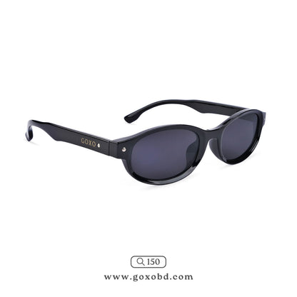 Y2K oval sunglasses black 150