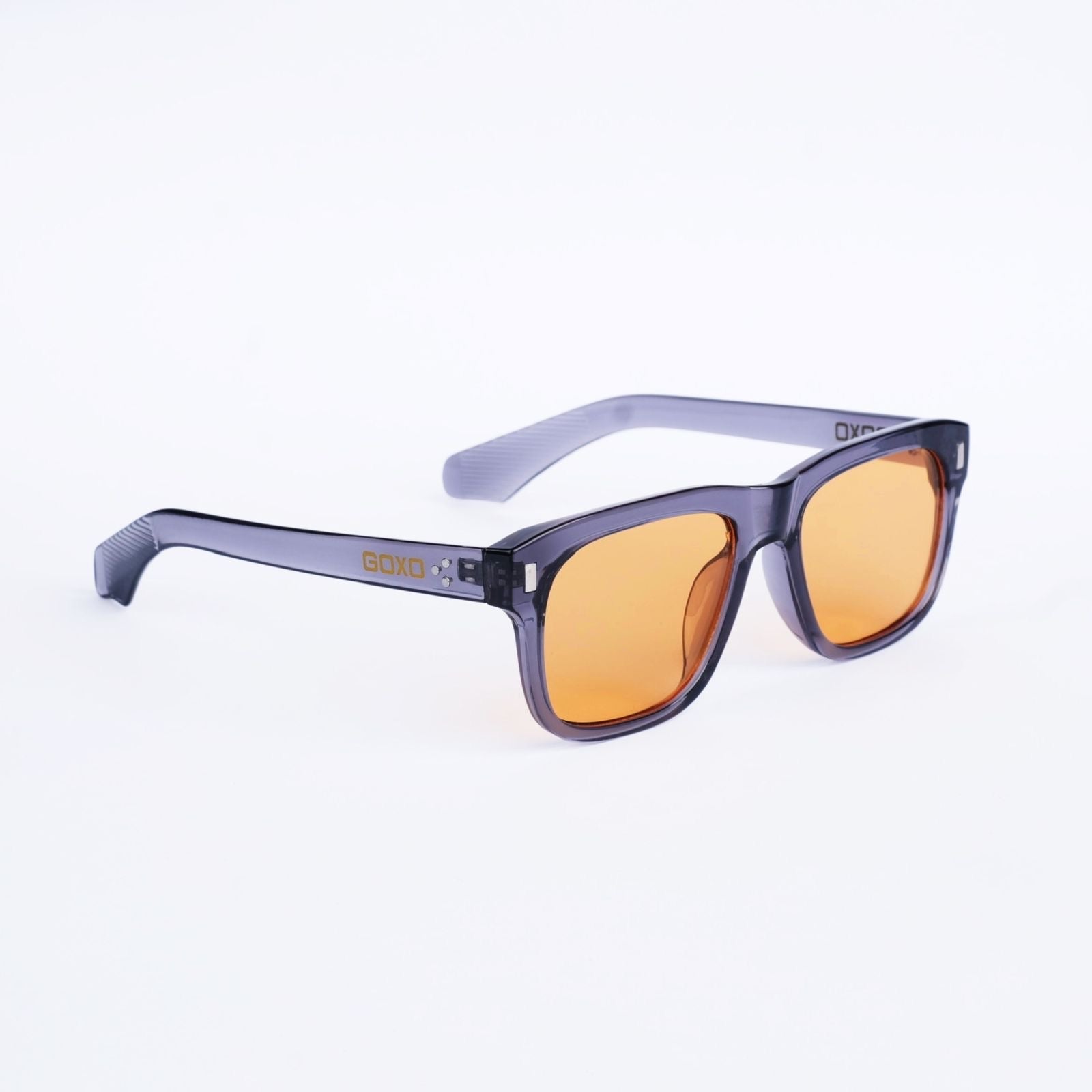 Square grey-orange sunglasses 121