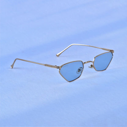 Fashion metal sunglass blue 296