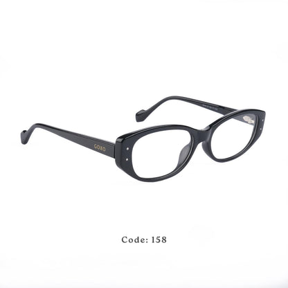 Ladies Oval Black Frames 158