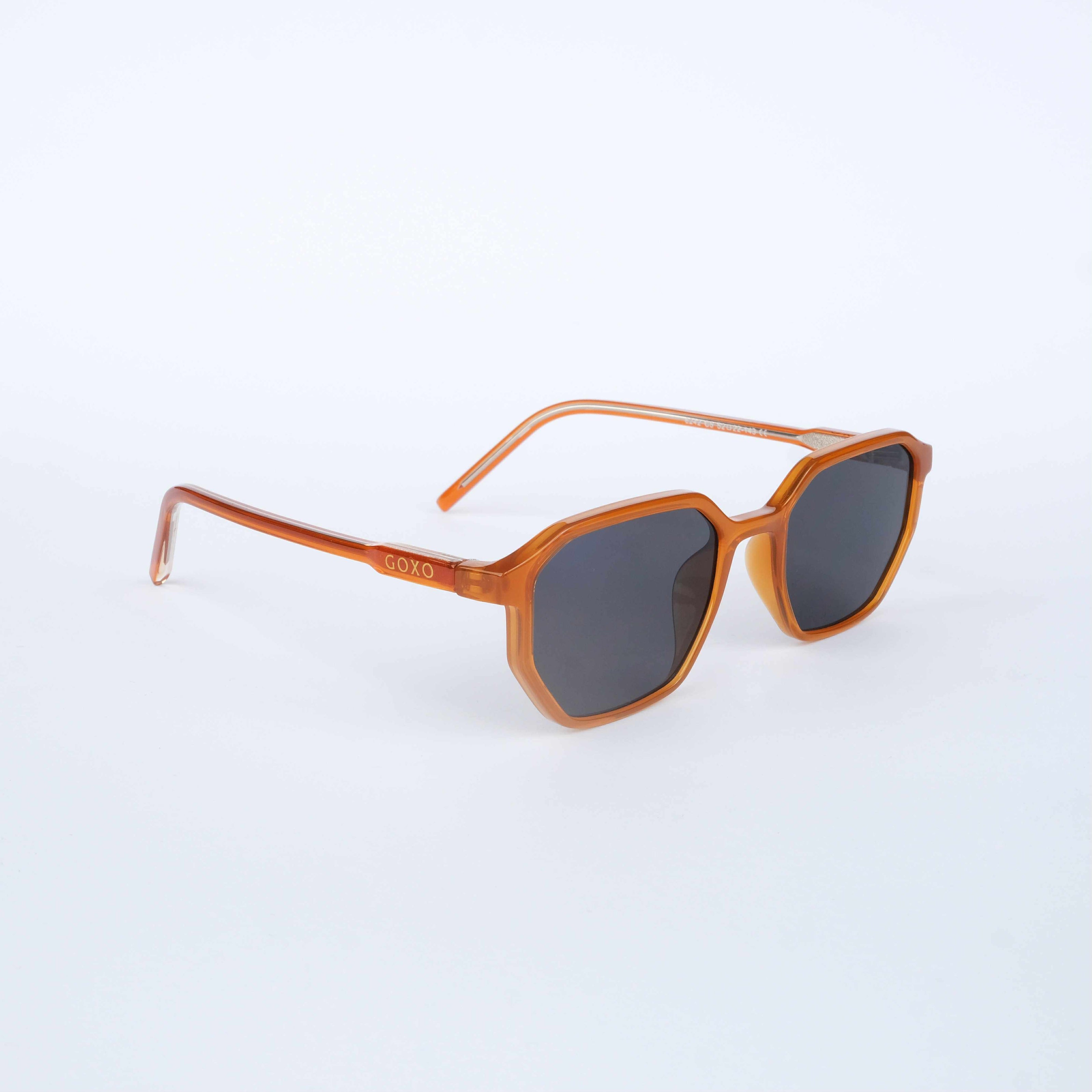 Orange Hexagon Sunglasses 205