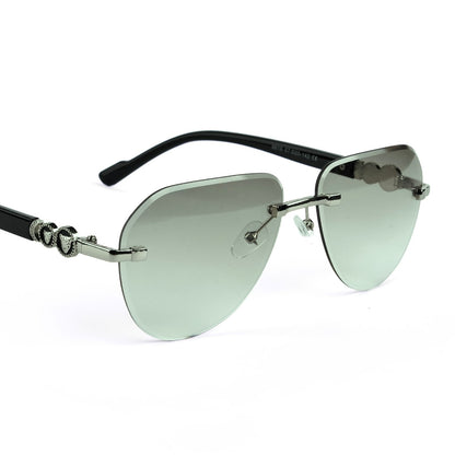 Rimless aviator green tint 197