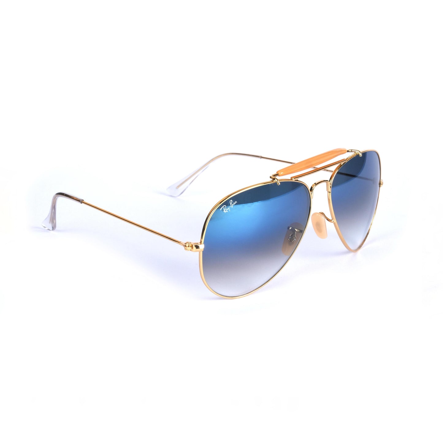 Branded aviator blue shade glass lens 408