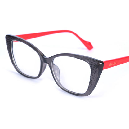 Cat eye pink-grey frames 381