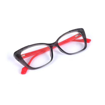 Cat eye pink-grey frames 381