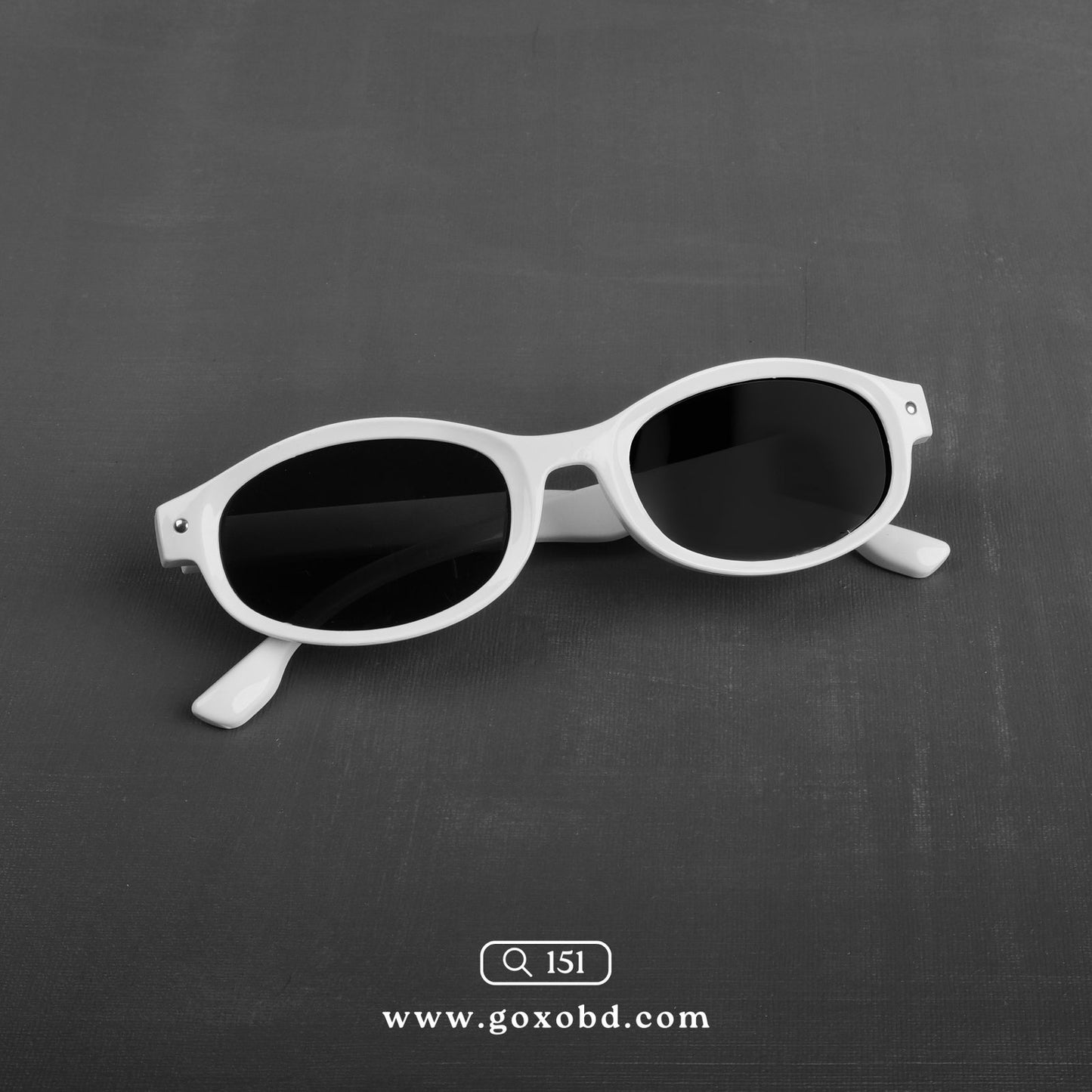 Y2K oval sunglasses white 151