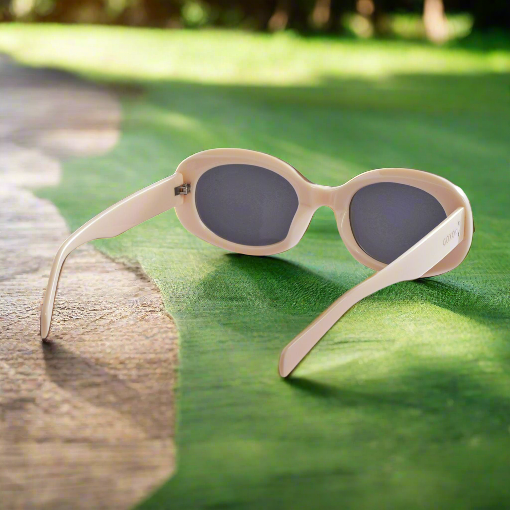 Oval ladies sunglasses beige 222
