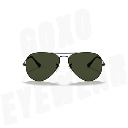 Aviator glass lens black Medium 425