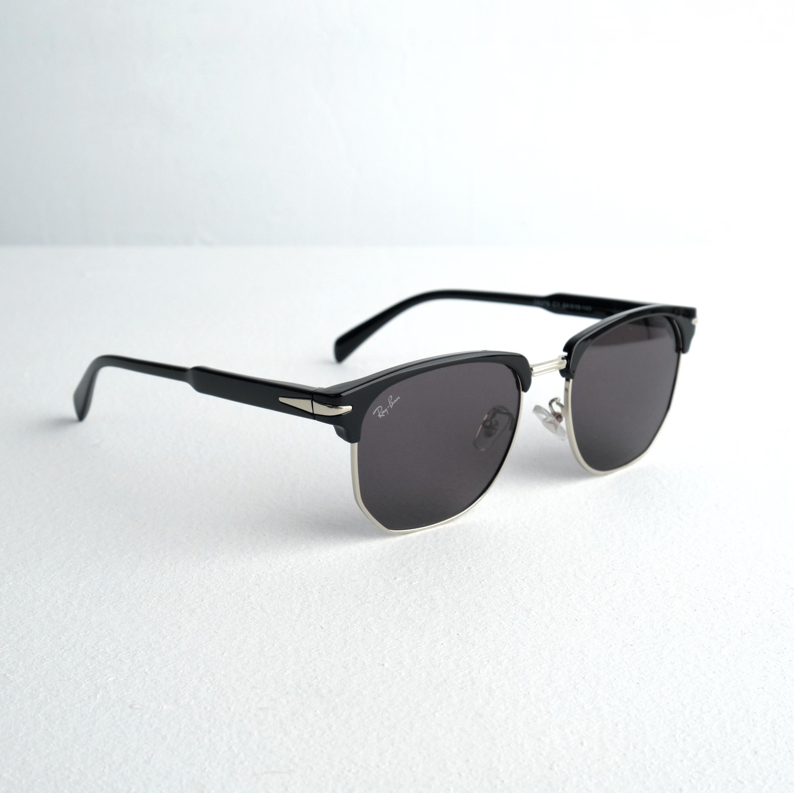 Polarized Black Clubmaster Large 428