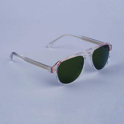 Luxury Sunglasses Crystal Frame-Bottle Green Lens 106