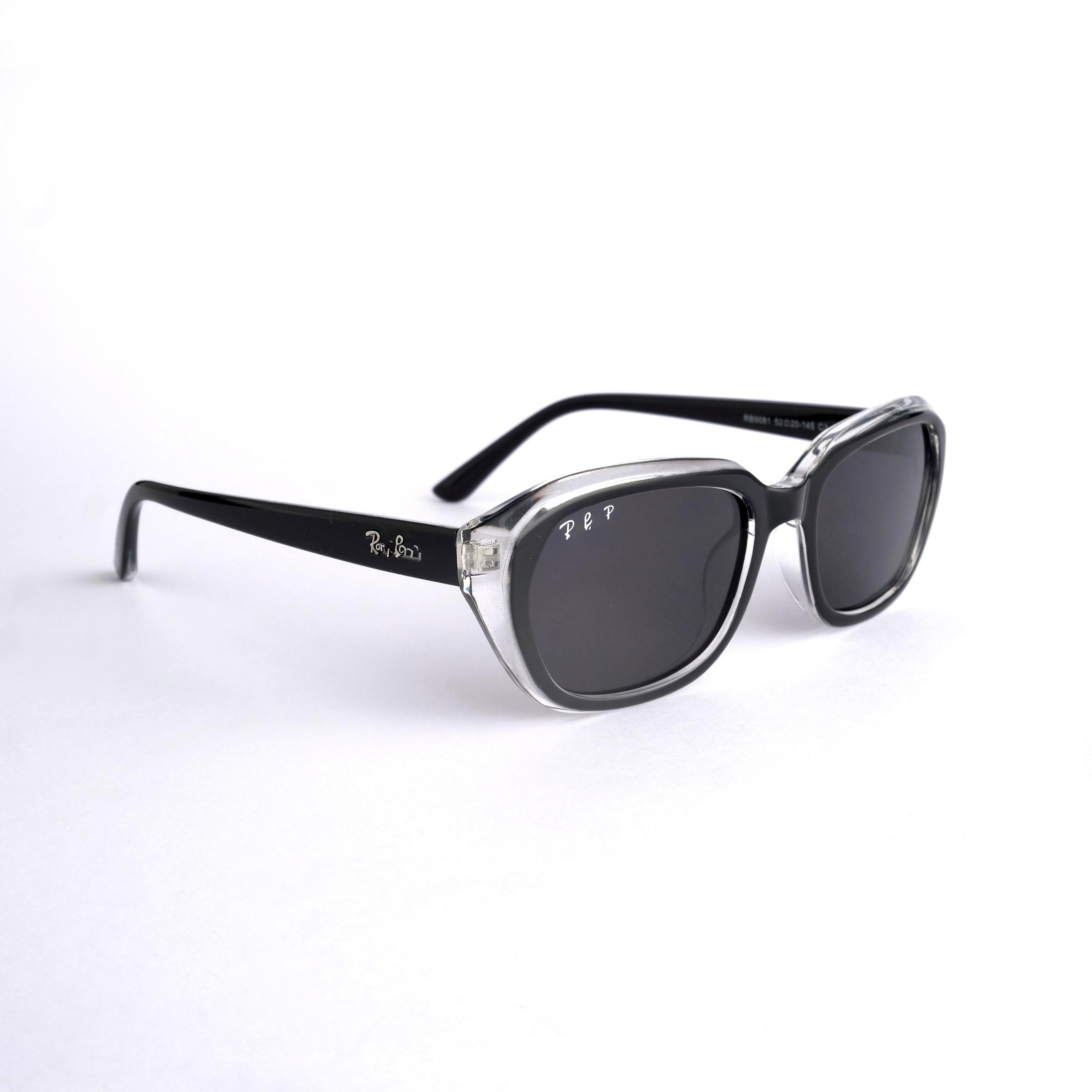 Branded dual black oval sunglass 667