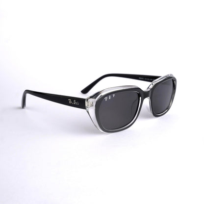 Branded dual black oval sunglass 667