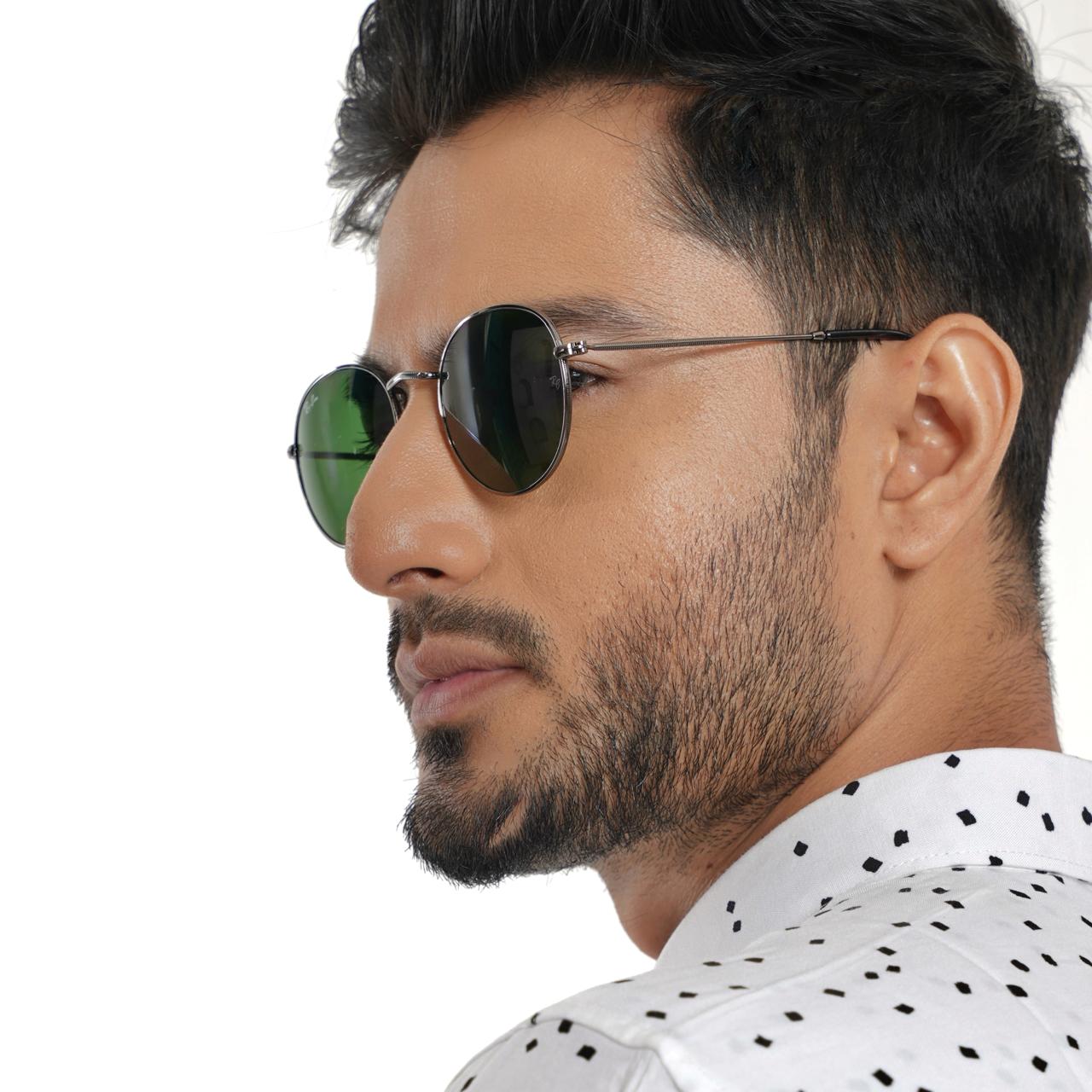 Glass lens round sun 312