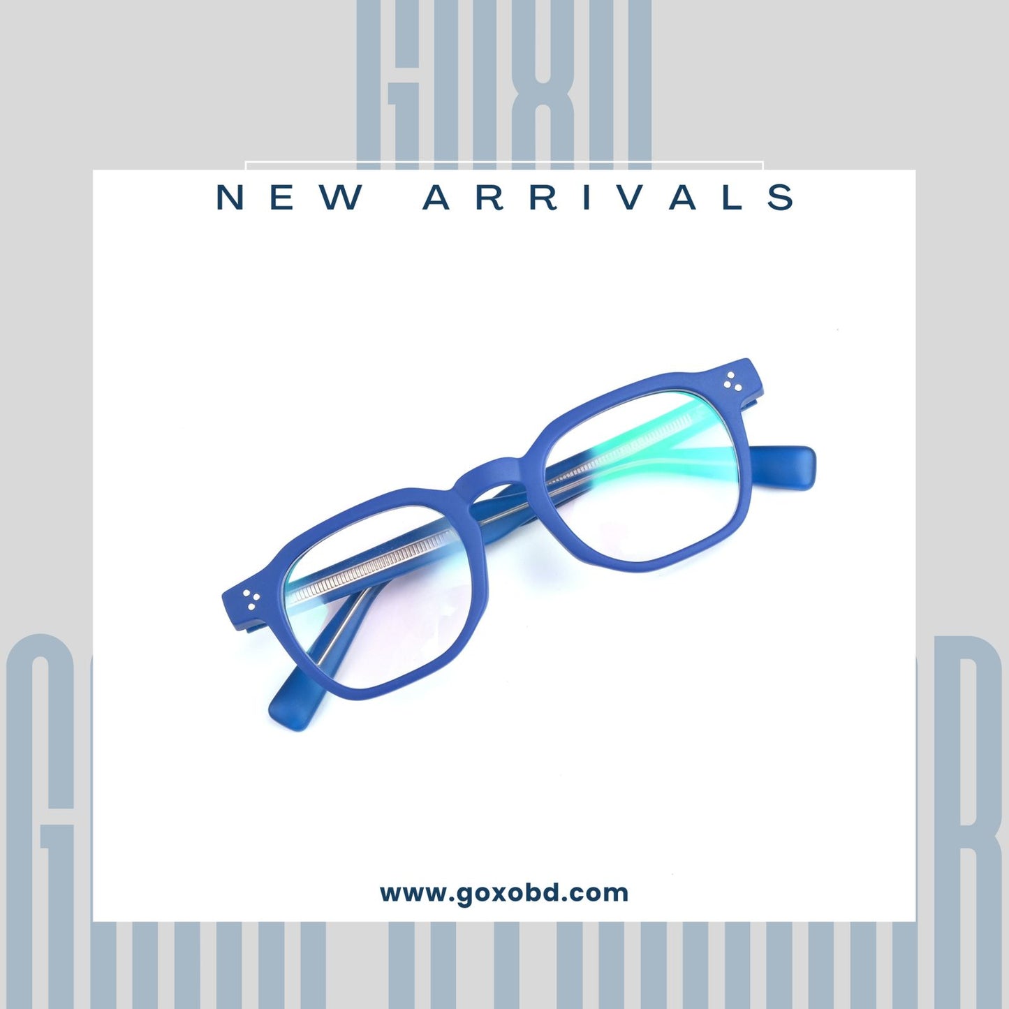 Hexa Frames-Matte Blue-B20