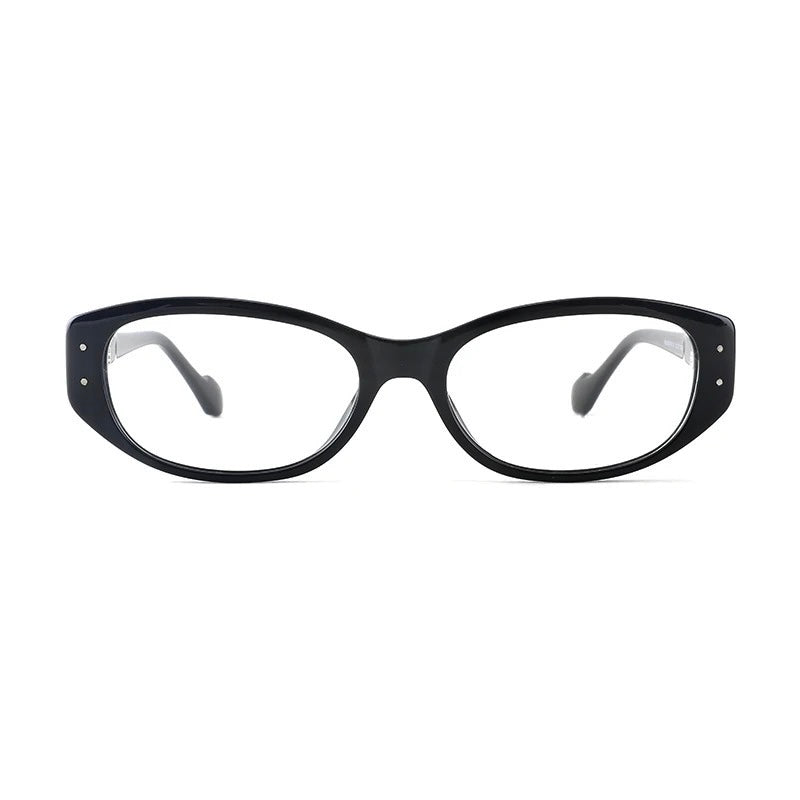 Ladies Oval Black Frames 158