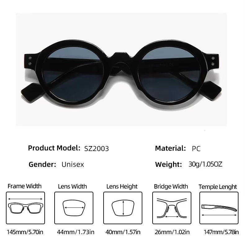 Round black Sunglasses 297