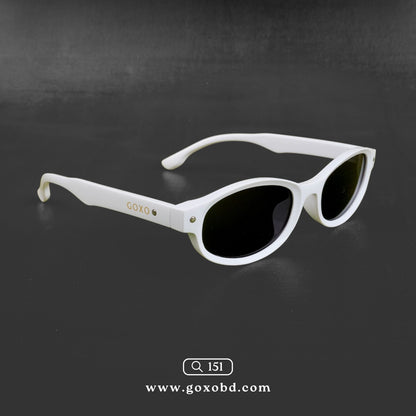 Y2K oval sunglasses white 151