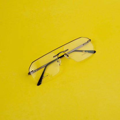 Rimless brand frames dark maroon