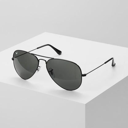 Aviator glass lens black Medium 425