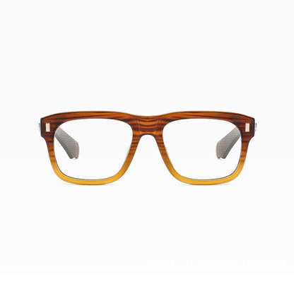 Square brown-orange eyeglasses 123