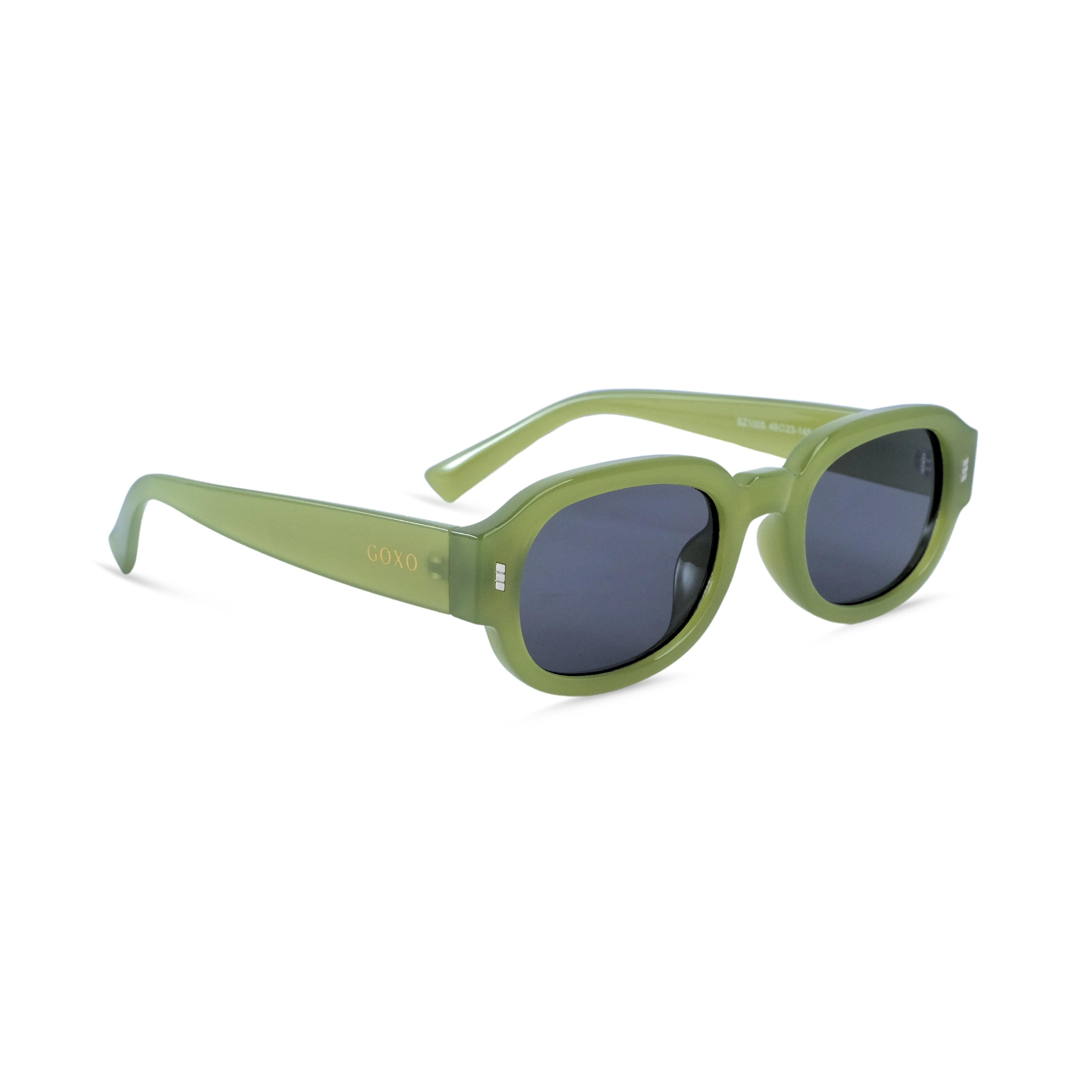 Rectangle oval candy green sunglass 293