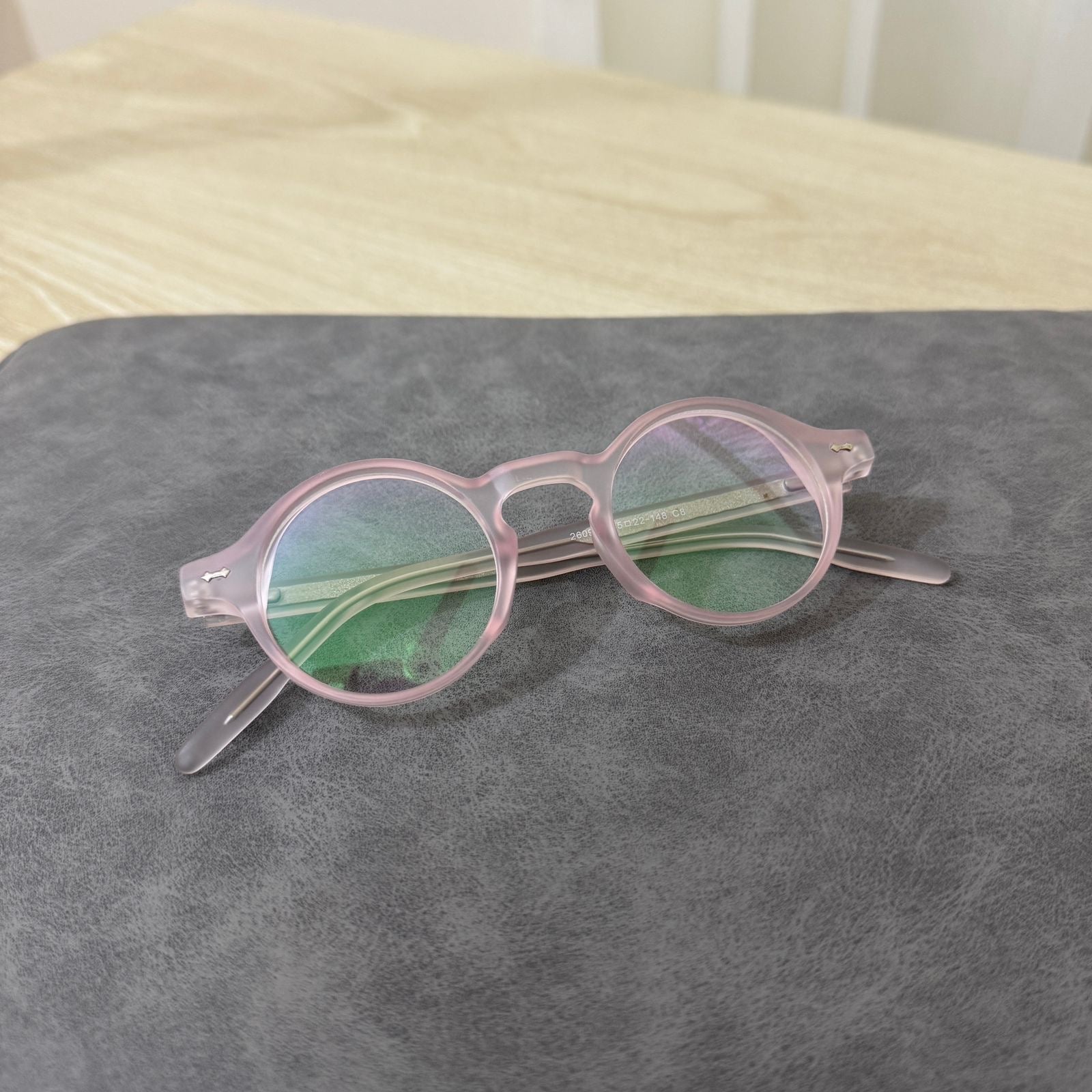 Peach round frames